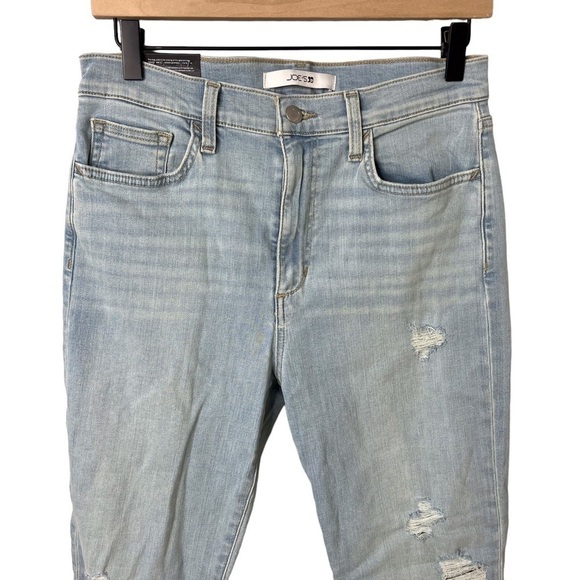 Joes High Rise Straight Jeans Ankle Length Light Wash Size 29 Distressed - Picture 2 of 8